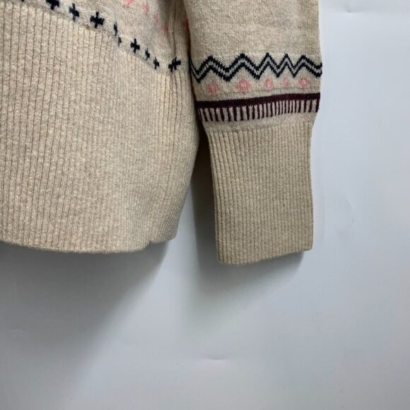 Barbour‎ Women's Birch Knit Fair Isle Crew Neck Wool Blend Sweater Size 14 NWT - Picture 6 of 14